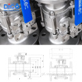 Válvula de esfera de flange de 2 vias flutuantes de porta completa